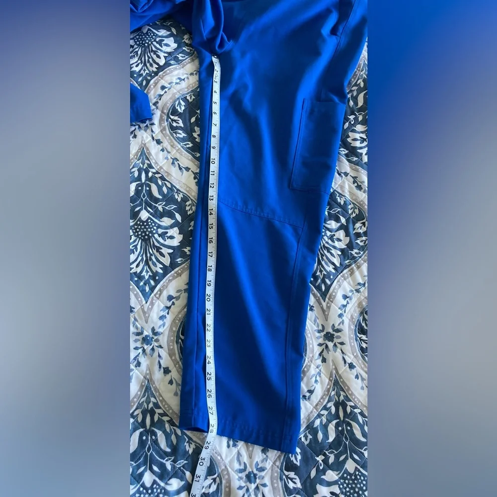 Figs Axim Cargo Scrub Pants Royal Blue Men Size L/S